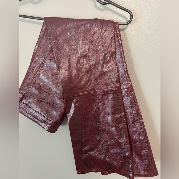 JBrand Leather metallic pink pants - Picture 3 of 5